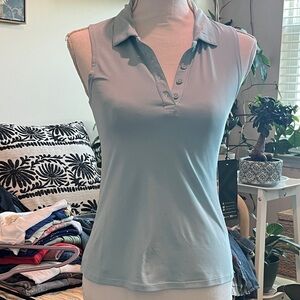 Kyodan Light Blue Sleeveless Polo Tank